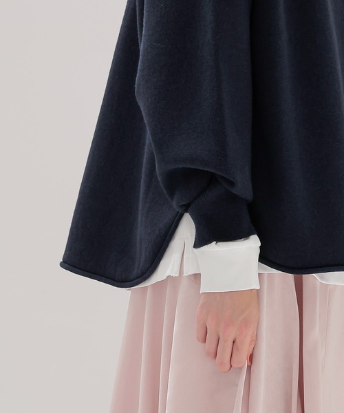 DRESSLAVE（ドレスレイブ）の「cotton cashmere sweatshirt(コットンカシミヤスウェット)（スウェット・レディース・ホワイト/ネイビー・38）」の6枚目の写真