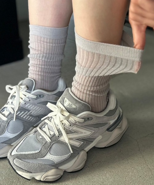 Kotoe（コトエ）の「シンプルシアーリブソックス（ソックス/靴下・レディース・ピンク/ホワイト/イエロー/ブラック/グレー・FREE）」の3枚目の写真