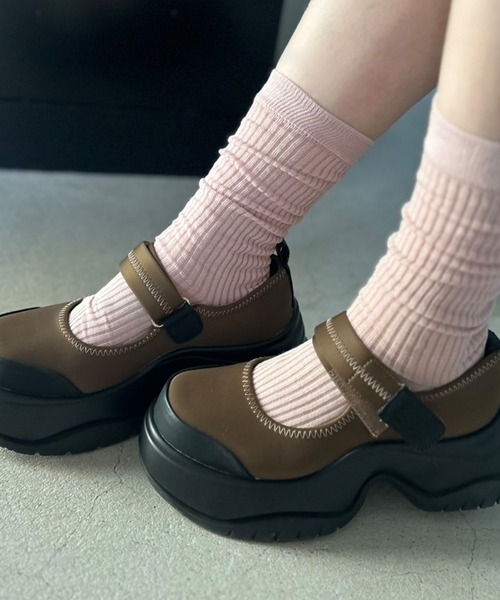 Kotoe（コトエ）の「シンプルシアーリブソックス（ソックス/靴下・レディース・ピンク/ホワイト/イエロー/ブラック/グレー・FREE）」の5枚目の写真