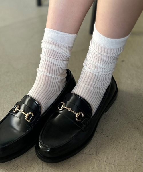 Kotoe（コトエ）の「シンプルシアーリブソックス（ソックス/靴下・レディース・ピンク/ホワイト/イエロー/ブラック/グレー・FREE）」の13枚目の写真