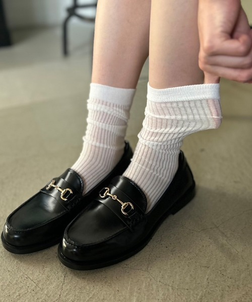 Kotoe（コトエ）の「シンプルシアーリブソックス（ソックス/靴下・レディース・ピンク/ホワイト/イエロー/ブラック/グレー・FREE）」の15枚目の写真