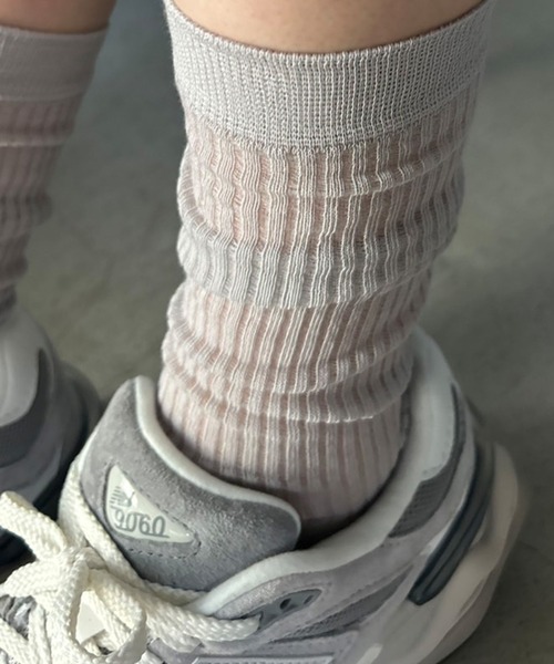 Kotoe（コトエ）の「シンプルシアーリブソックス（ソックス/靴下・レディース・ピンク/ホワイト/イエロー/ブラック/グレー・FREE）」の19枚目の写真