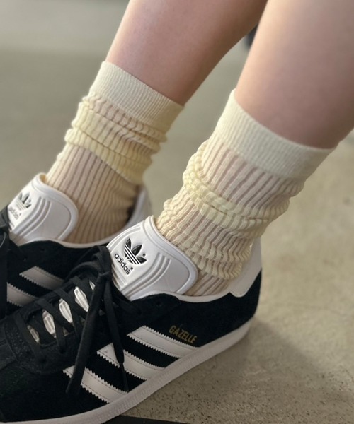 Kotoe（コトエ）の「シンプルシアーリブソックス（ソックス/靴下・レディース・ピンク/ホワイト/イエロー/ブラック/グレー・FREE）」の8枚目の写真