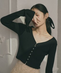 Olu. | パールショート丈カーディガン(カーディガン/ボレロ)