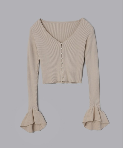 Olu.（オルドット）の「パールショート丈カーディガン（カーディガン/ボレロ・レディース・ボルドー/ブラック/グレー/ベージュ・FREE）」の16枚目の写真