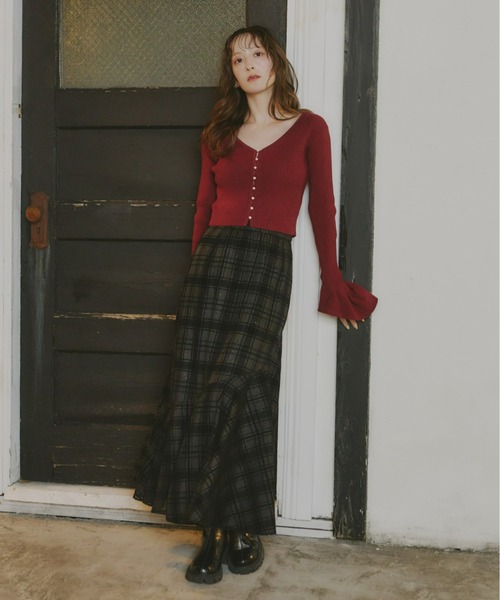 Olu.（オルドット）の「パールショート丈カーディガン（カーディガン/ボレロ・レディース・ボルドー/ブラック/グレー/ベージュ・FREE）」の20枚目の写真