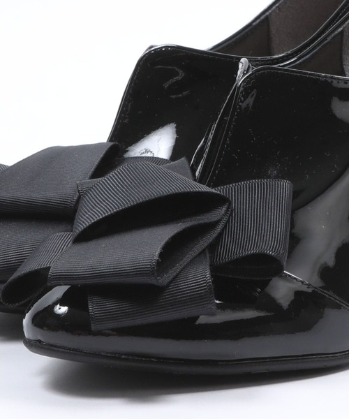 SEVEN TWELVE THIRTY（セヴントゥエルヴサーティー）の「【レイン対応】LovelyWalk リボンブーティ（レインシューズ・レディース・ピンクベージュ/グレー/ブラック・24.5cm/24cm/23.5cm/23cm/22.5cm）」の7枚目の写真