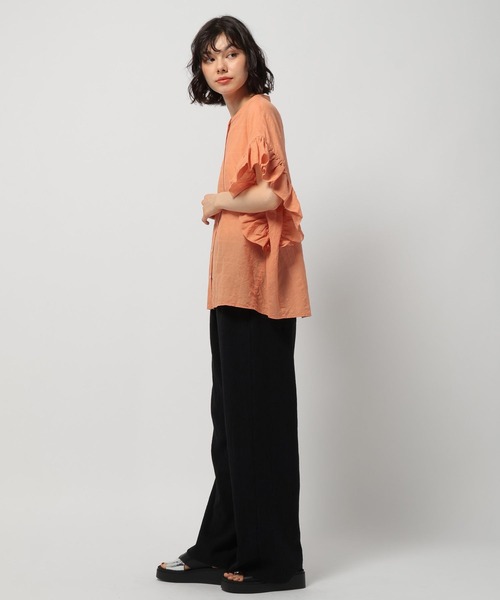 niko and...（ニコアンド）の「袖フリルチェックブラウス（シャツ/ブラウス・レディース・オレンジ/ブラック/ブルー/イエロー・FREE）」の20枚目の写真