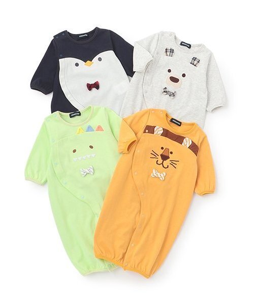 kladskap(クレードスコープ)の「アニマル2wayオール(ロンパース・キッズ・ネイビー/ホワイト系その他/黄緑系/マスタード・50-70cm)」の5枚目の写真