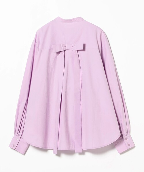 CAROLINA GLASER（カロリナ グレイサー）の「リボン コットン ブラウス（シャツ/ブラウス・レディース・ラベンダー/サックスブルー・ONE SIZE）」の10枚目の写真