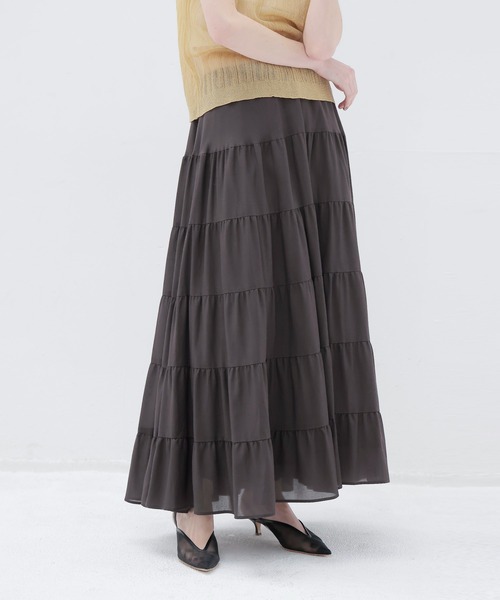 c/cu tiered skirt(コットンキュプラティアードスカート