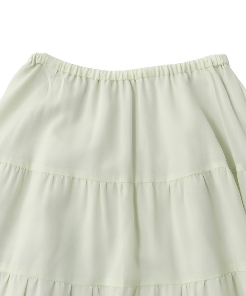 DRESSLAVE（ドレスレイブ）の「c/cu tiered skirt(コットンキュプラティアードスカート)（スカート・レディース・ブラウン/ライトグリーン・38）」の18枚目の写真