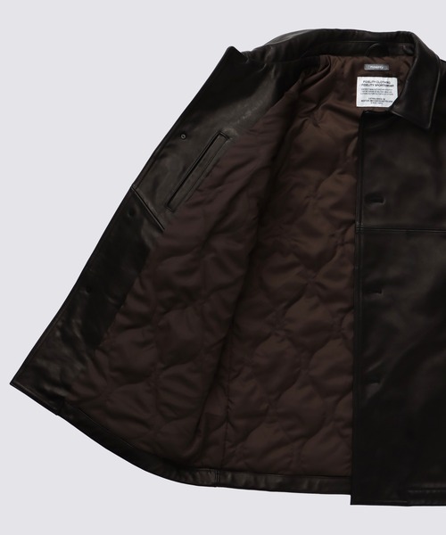 FIDELITY（フィデリティ）の「COW LEATHER CAR COAT / 牛革 / カーコートジャケット（ライダースジャケット・メンズ・ブラック・LARGE/MEDIUM）」の7枚目の写真