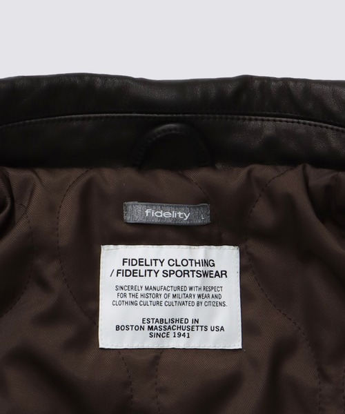 FIDELITY（フィデリティ）の「COW LEATHER CAR COAT / 牛革 / カーコートジャケット（ライダースジャケット・メンズ・ブラック・LARGE/MEDIUM）」の6枚目の写真