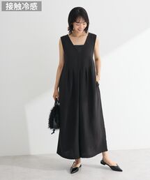 Green　Parks（グリーンパークス）の「接触冷感 麻調ゆったりサロペット（サロペット/オーバーオール）」