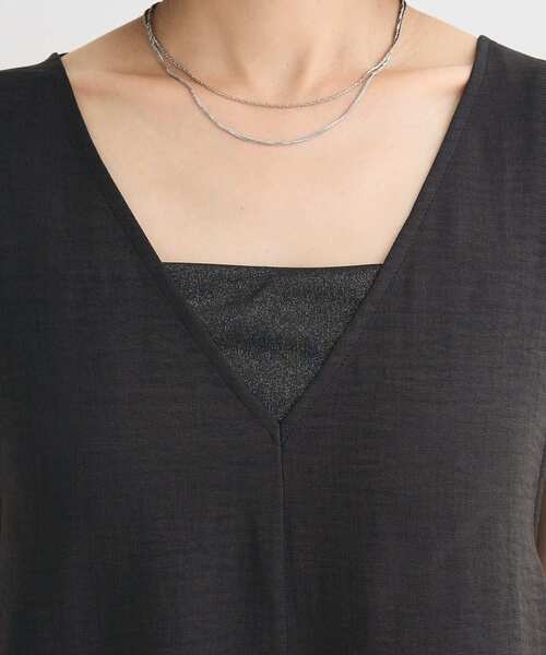 Green　Parks（グリーンパークス）の「接触冷感 麻調ゆったりサロペット（サロペット/オーバーオール・レディース・ブラウン/ブラック/グレー・FREE）」の12枚目の写真