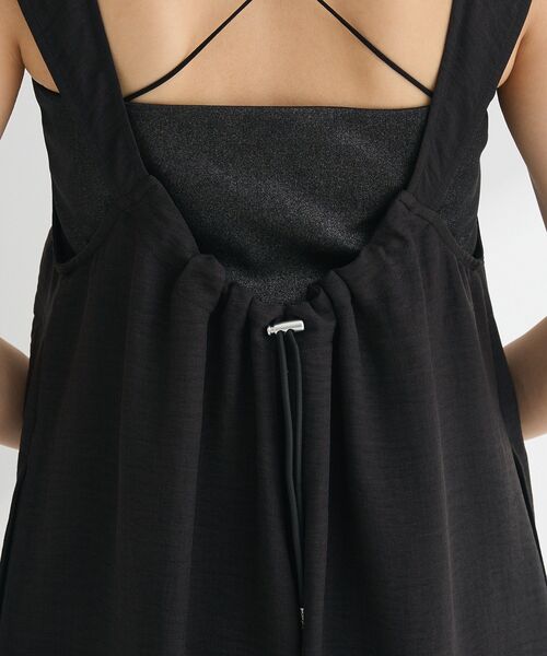 Green　Parks（グリーンパークス）の「接触冷感 麻調ゆったりサロペット（サロペット/オーバーオール・レディース・ブラウン/ブラック/グレー・FREE）」の5枚目の写真