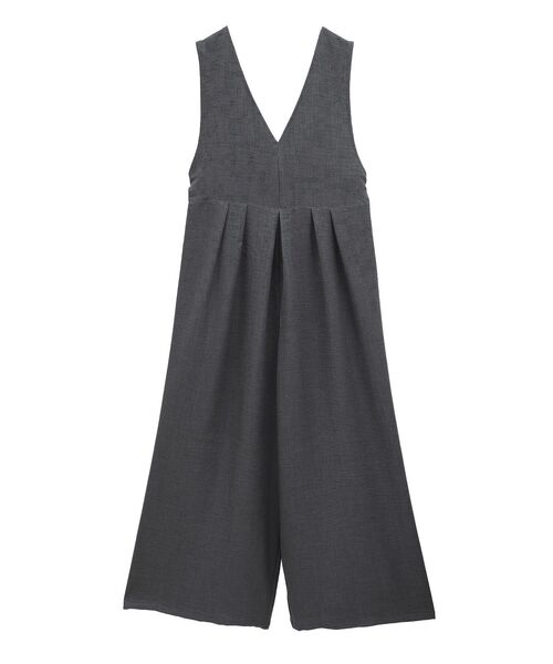 Green　Parks（グリーンパークス）の「接触冷感 麻調ゆったりサロペット（サロペット/オーバーオール・レディース・ブラウン/ブラック/グレー・FREE）」の9枚目の写真
