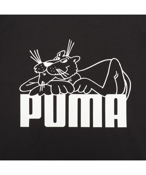 PUMA(プーマ)の「PUMA プーマ ウィメンズ グラフィック スーパー プーマ スリム ショート 半(Tシャツ/カットソー・レディース・ホワイト/ブラック・LARGE/MEDIUM/SMALL/X-LARGE)」の8枚目の写真