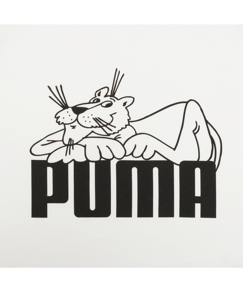 PUMA(プーマ)の「PUMA プーマ ウィメンズ グラフィック スーパー プーマ スリム ショート 半(Tシャツ/カットソー・レディース・ホワイト/ブラック・LARGE/MEDIUM/SMALL/X-LARGE)」の4枚目の写真