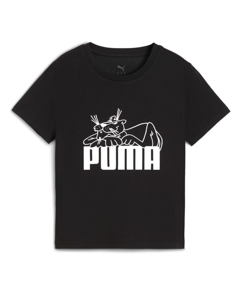 PUMA(プーマ)の「PUMA プーマ ウィメンズ グラフィック スーパー プーマ スリム ショート 半(Tシャツ/カットソー・レディース・ホワイト/ブラック・LARGE/MEDIUM/SMALL/X-LARGE)」の2枚目の写真