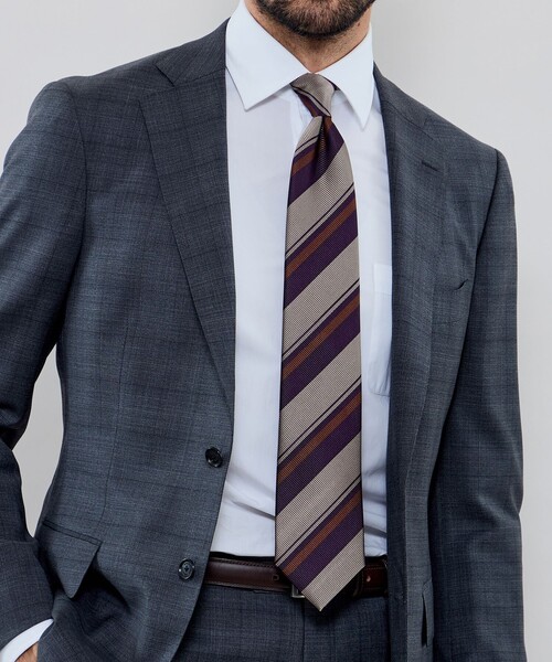 MACKINTOSH LONDON（マッキントッシュ ロンドン）の「レップオルタネイトストライプネクタイ（ネクタイ・メンズ・ベージュ系その他4/ブルー/ブラウン系その他5・FREE）」の5枚目の写真