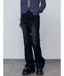 パンツ EMODA FLARE PAGGINGS セール】スーパーハイウエストフレアパギンス（デニムパンツ