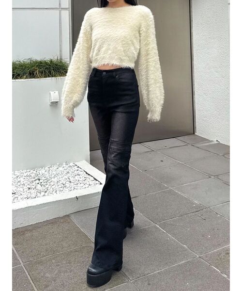 EMODA（エモダ）の「ハイカバーフレアパギンス（デニムパンツ・レディース・インディゴブルー/ブラック・SMALL/MEDIUM/X-SMALL）」の17枚目の写真