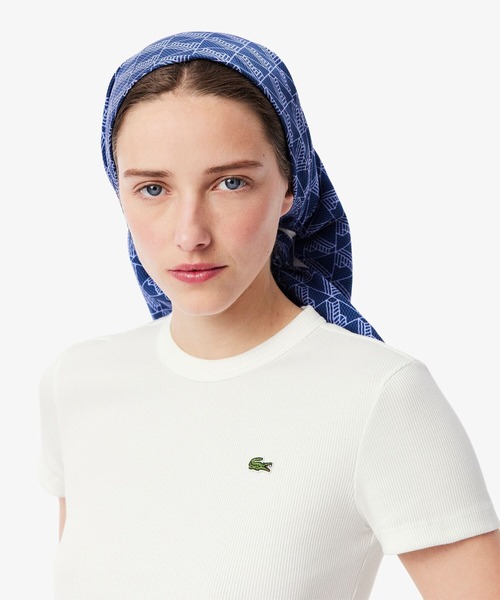 LACOSTE（ラコステ）の「タイトフィットリブニットTシャツ（Tシャツ/カットソー・レディース・ブラック/ホワイト/イエロー・34/36/38/40/42）」の6枚目の写真