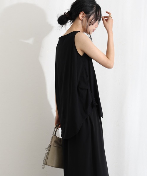 ElegChic(エレグシック)の「脇 タック ノースリーブトップス(タンクトップ・レディース・ホワイト/ベージュ/ブラック・M/XL/4L)」の5枚目の写真