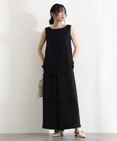 ElegChic(エレグシック)の「脇 タック ノースリーブトップス(タンクトップ・レディース・ホワイト/ベージュ/ブラック・M/XL/4L)」の6枚目の写真