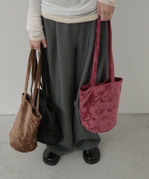 Aunt Marie's（アントマリーズ）の「ライトコーデュロイミニバッグ（トートバッグ・レディース・ブラウン/ピンク/ブラック・FREE）」の3枚目の写真