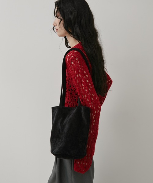 Aunt Marie's（アントマリーズ）の「ライトコーデュロイミニバッグ（トートバッグ・レディース・ブラウン/ピンク/ブラック・FREE）」の2枚目の写真