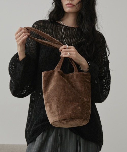 Aunt Marie's（アントマリーズ）の「ライトコーデュロイミニバッグ（トートバッグ・レディース・ブラウン/ピンク/ブラック・FREE）」の16枚目の写真