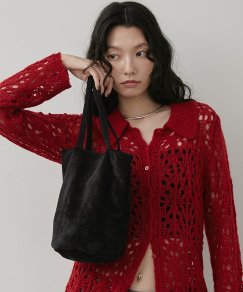 Aunt Marie's（アントマリーズ）の「ライトコーデュロイミニバッグ（トートバッグ・レディース・ブラウン/ピンク/ブラック・FREE）」の7枚目の写真