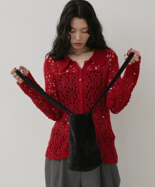 Aunt Marie's（アントマリーズ）の「ライトコーデュロイミニバッグ（トートバッグ・レディース・ブラウン/ピンク/ブラック・FREE）」の8枚目の写真