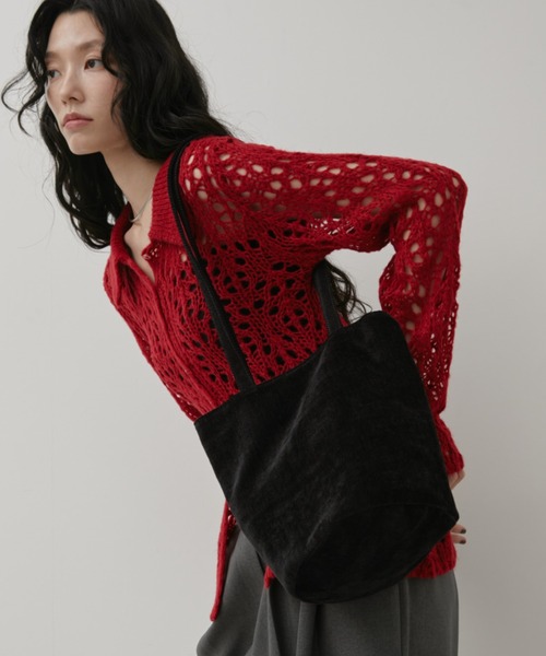 Aunt Marie's（アントマリーズ）の「ライトコーデュロイミニバッグ（トートバッグ・レディース・ブラウン/ピンク/ブラック・FREE）」の6枚目の写真