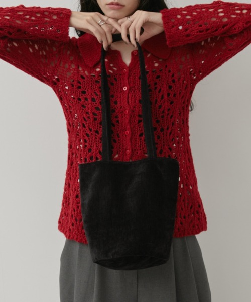 Aunt Marie's（アントマリーズ）の「ライトコーデュロイミニバッグ（トートバッグ・レディース・ブラウン/ピンク/ブラック・FREE）」の11枚目の写真