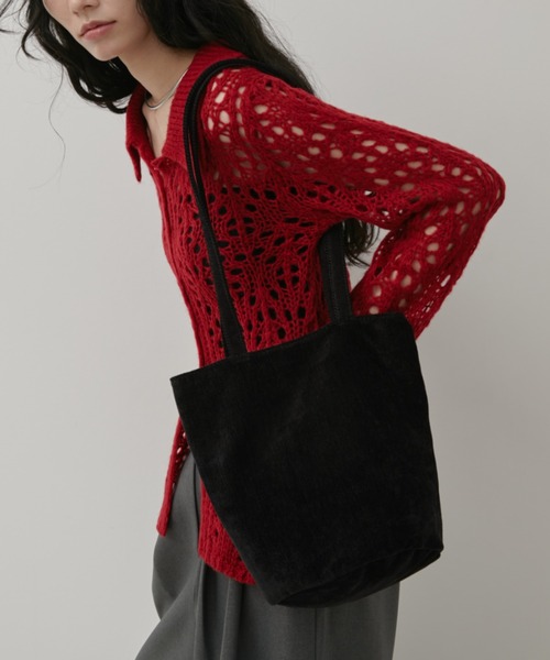 Aunt Marie's（アントマリーズ）の「ライトコーデュロイミニバッグ（トートバッグ・レディース・ブラウン/ピンク/ブラック・FREE）」の9枚目の写真