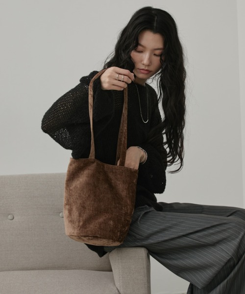 Aunt Marie's（アントマリーズ）の「ライトコーデュロイミニバッグ（トートバッグ・レディース・ブラウン/ピンク/ブラック・FREE）」の14枚目の写真
