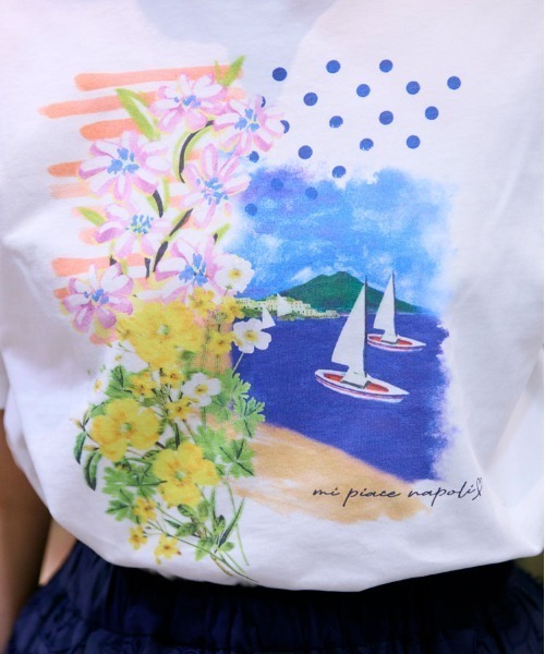 Chesty（チェスティー）の「フラワーナポリTシャツ（Tシャツ/カットソー・レディース・ホワイト・FREE）」の6枚目の写真