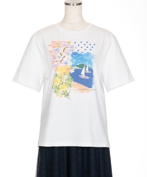Chesty（チェスティー）の「フラワーナポリTシャツ（Tシャツ/カットソー・レディース・ホワイト・FREE）」の7枚目の写真