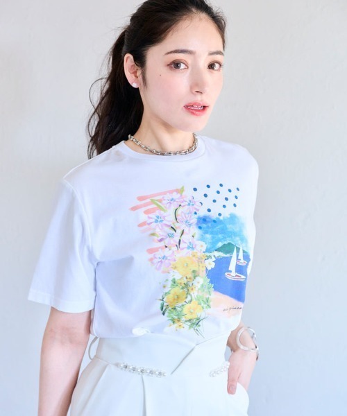 Chesty（チェスティー）の「フラワーナポリTシャツ（Tシャツ/カットソー・レディース・ホワイト・FREE）」の11枚目の写真