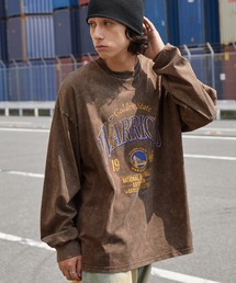 NBA（エヌビーエー）の「NBA/エヌビーエー 別注 チームロゴ刺繍/プリント ヴィンテージ加工 ビッグシルエットロンT（Tシャツ/カットソー）」