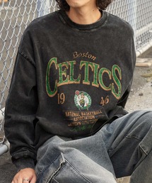 NBA（エヌビーエー）の「NBA/エヌビーエー 別注 チームロゴ刺繍/プリント ヴィンテージ加工 ビッグシルエットロンT（Tシャツ/カットソー）」