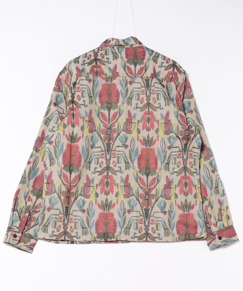 Desigual(デシグアル)の「エスニック フローラル ジャカード 長袖シャツ(シャツ/ブラウス・メンズ・レッド・S/M/L/XL)」の2枚目の写真