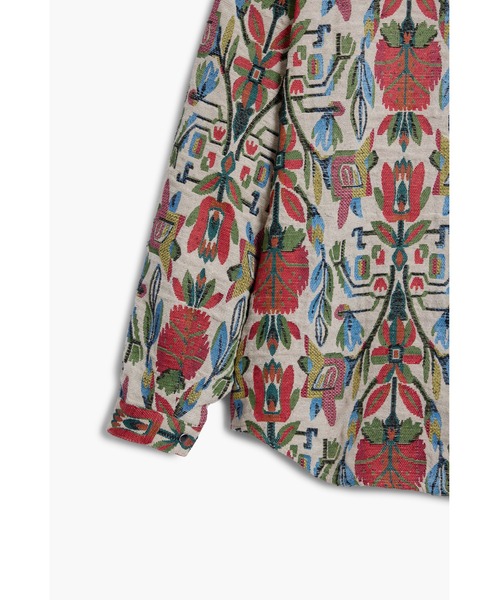 Desigual(デシグアル)の「エスニック フローラル ジャカード 長袖シャツ(シャツ/ブラウス・メンズ・レッド・S/M/L/XL)」の4枚目の写真