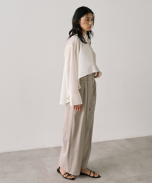 バックテールフレアシャツ バックテールフレアシャツ｜ウォッシャブル/接触冷感/冷房対策