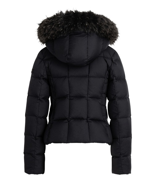 11816【美品・人気モデル】TATRAS ファーダウンジャケット　黒　ワッペン TATRAS(タトラス) AVECI アヴェチ（ダウンジャケット/コート）｜TATRAS