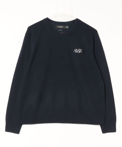 LAUREN RALPH LAUREN(ローレン ラルフ ローレン)の「エンブロイダリー カシミヤ クルーネック セーター(ニット/セーター・レディース・ネイビー系1・M)」の6枚目の写真